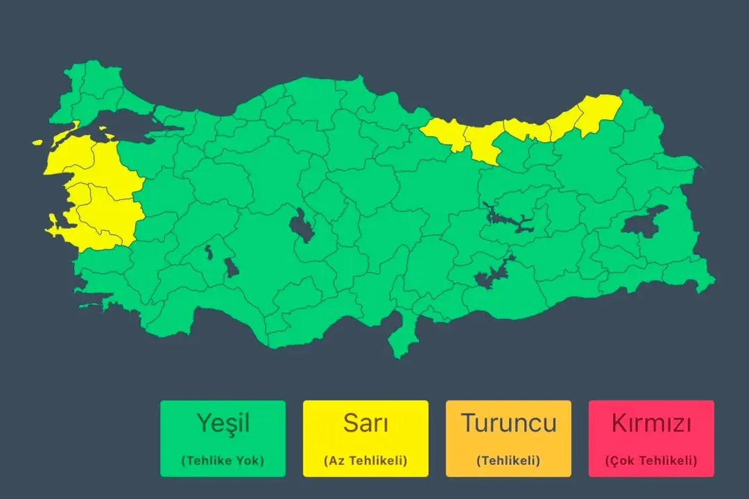 Meteoroloji Genel Müdürlüğü'nden Alınan Son Hava Durumu Raporu