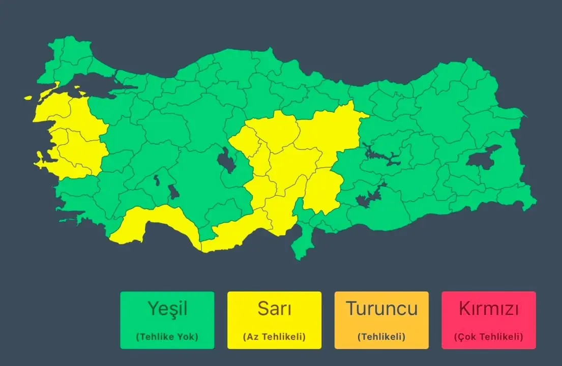 Meteoroloji Genel Müdürlüğü'nden Kuvvetli Rüzgar Uyarısı