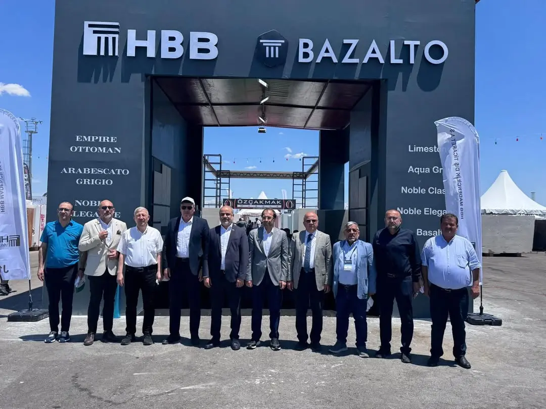 MÜSİAD Afyonkarahisar, 2. Afyonkarahisar Uluslararası Blok Mermer Fuarı'nda HBB Marble'ı Ziyaret Etti