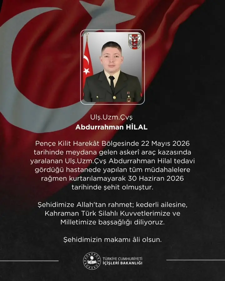 Pençe Kilit Harekât Bölgesinde Yaralanan Asker Şehit Oldu