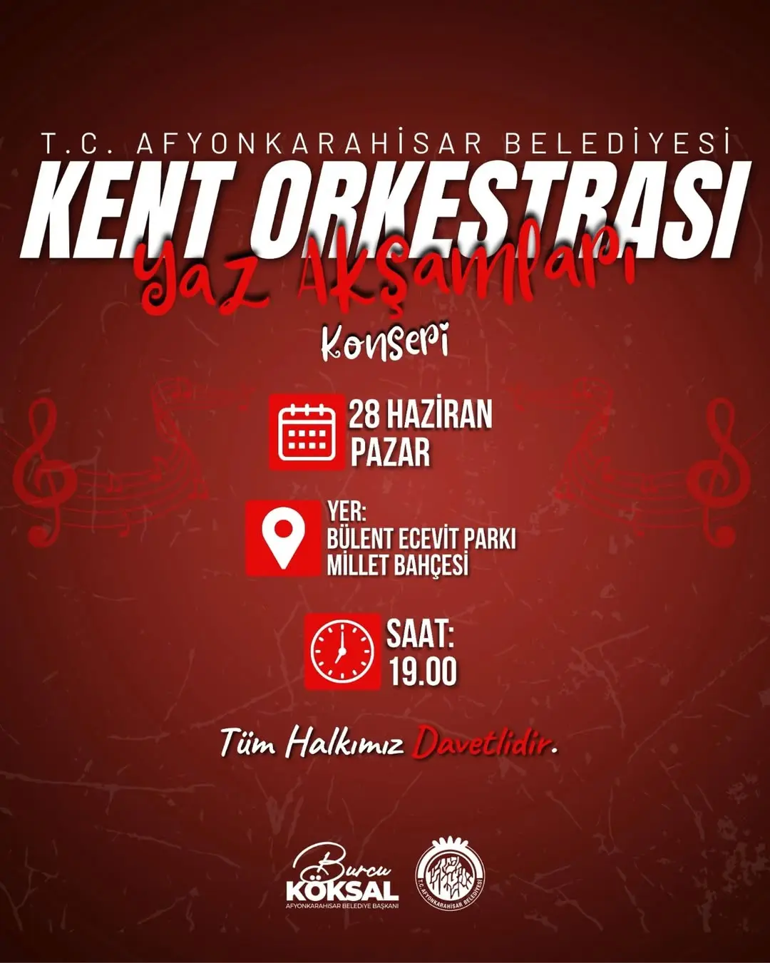 T.C. Afyonkarahisar Belediyesi Yaz Akşamları Konserlerine Devam Ediyor!