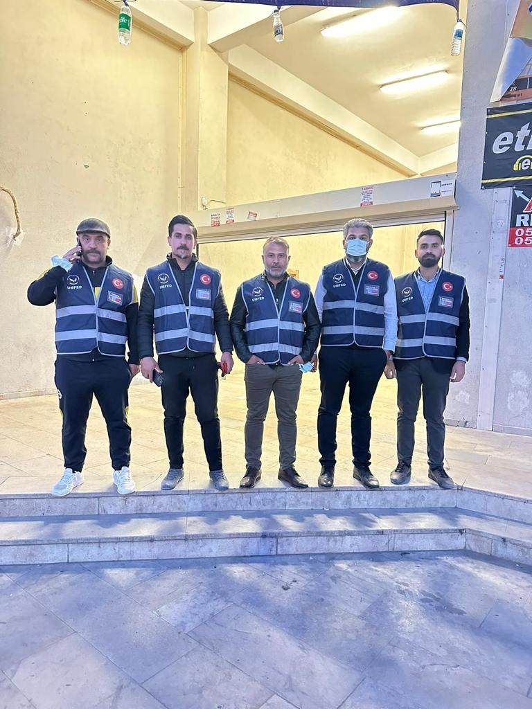 UMFED  ÇÖKEN BİNADA ARAMA KURTARMAYA KATILDI